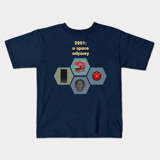 2001 space odyssey Kids T-Shirt by atizadorgris